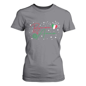 Funny Buon Anno Itlalian New Year T Shirt For Women TS11 Charcoal Print Your Wear