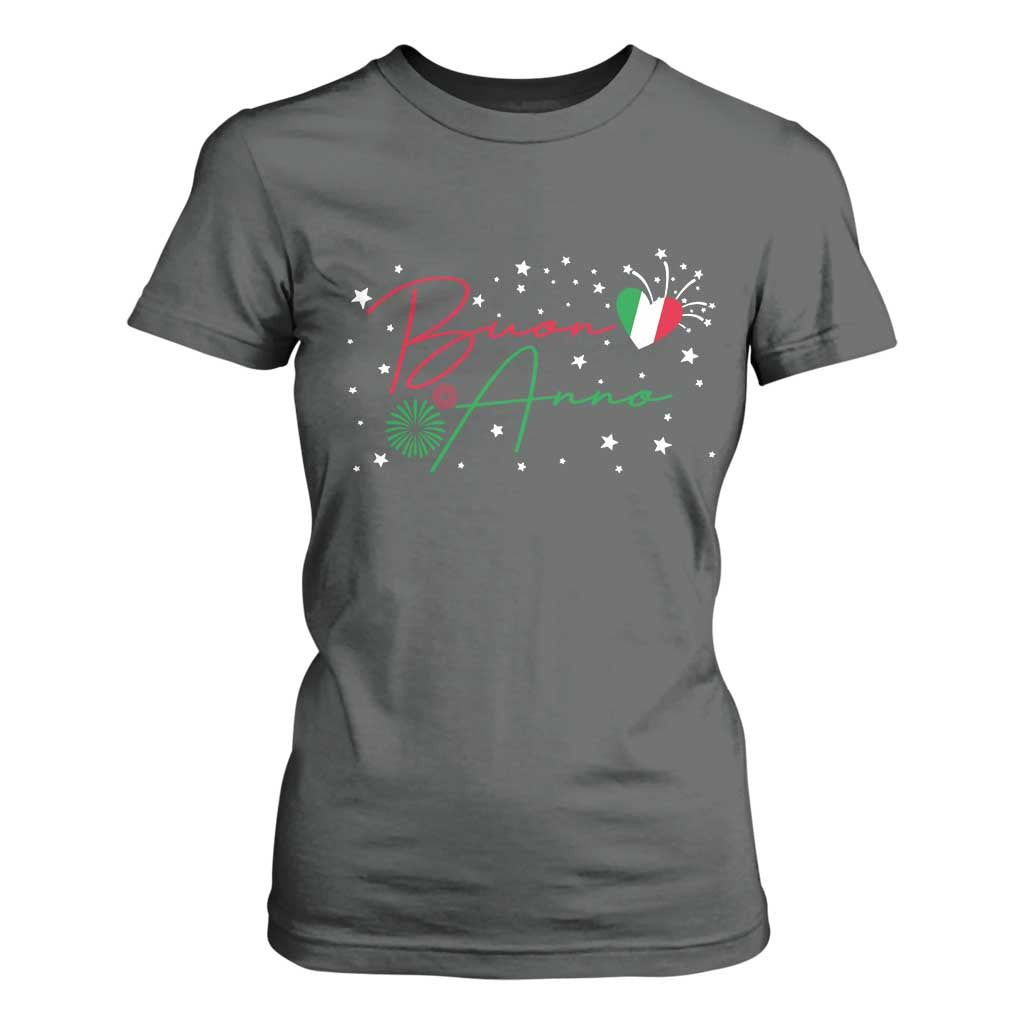 Funny Buon Anno Itlalian New Year T Shirt For Women TS11 Dark Heather Print Your Wear