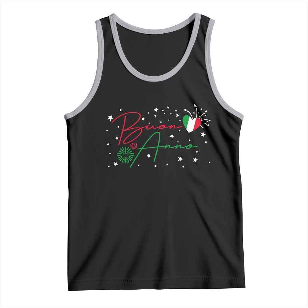 Funny Buon Anno Itlalian New Year Tank Top TS11 Black Athletic Heather Print Your Wear