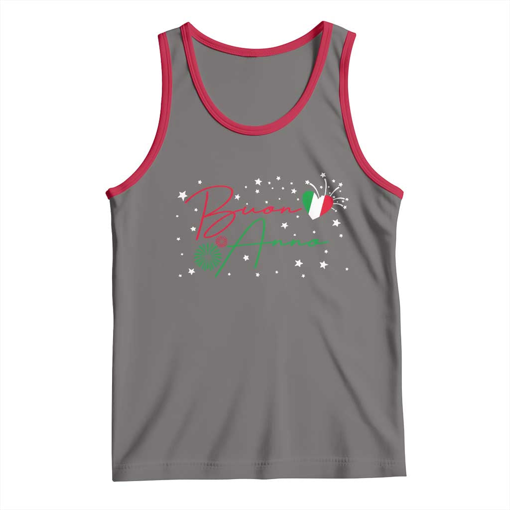 Funny Buon Anno Itlalian New Year Tank Top TS11 Deep Heather Red Print Your Wear