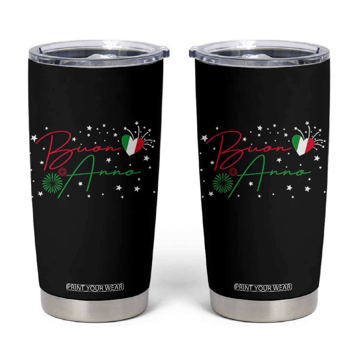 Funny Buon Anno Itlalian New Year Tumbler Cup TS11 Black Print Your Wear