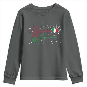 Funny Buon Anno Itlalian New Year Youth Sweatshirt TS11 Dark Heather Print Your Wear