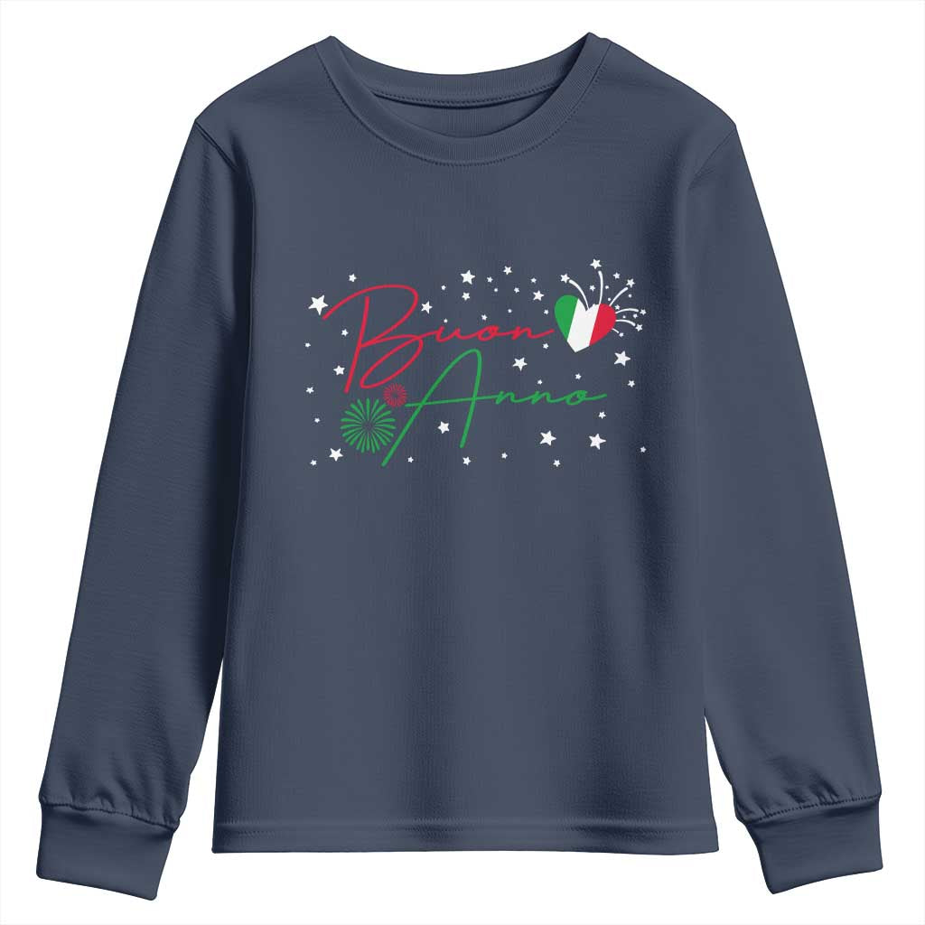 Funny Buon Anno Itlalian New Year Youth Sweatshirt TS11 Navy Print Your Wear