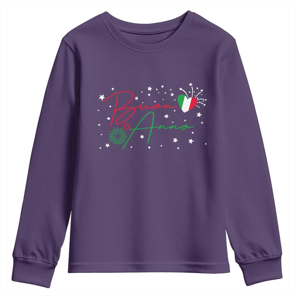 Funny Buon Anno Itlalian New Year Youth Sweatshirt TS11 Purple Print Your Wear