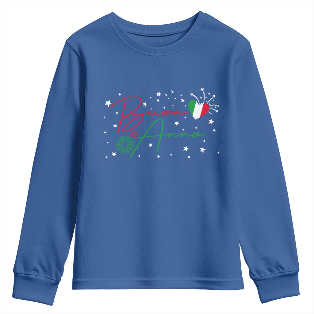 Funny Buon Anno Itlalian New Year Youth Sweatshirt TS11 Royal Blue Print Your Wear