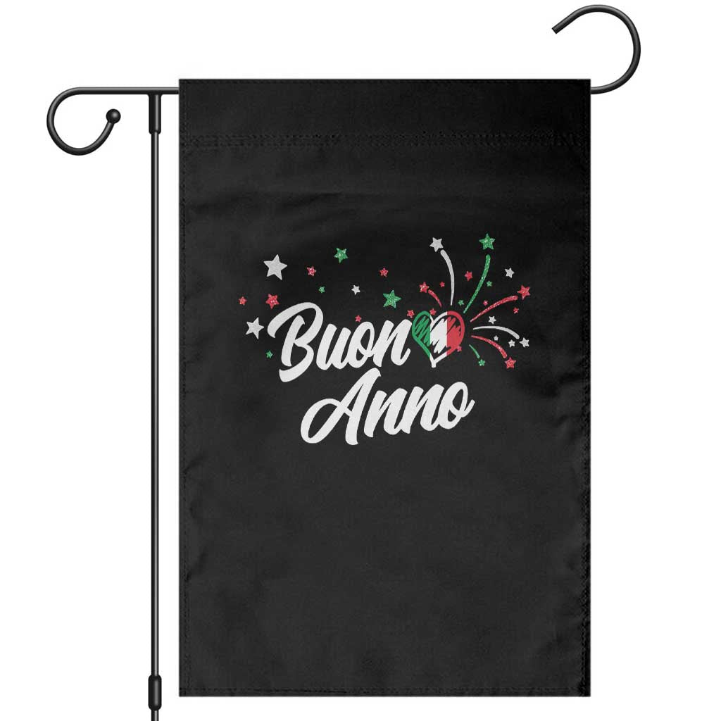 Funny Buon Anno Itlalian New Year Garden Flag Italy Heart TS11 Black Print Your Wear