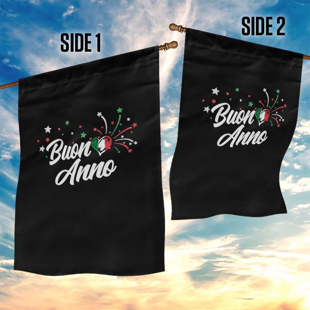 Funny Buon Anno Itlalian New Year Garden Flag Italy Heart TS11 Print Your Wear