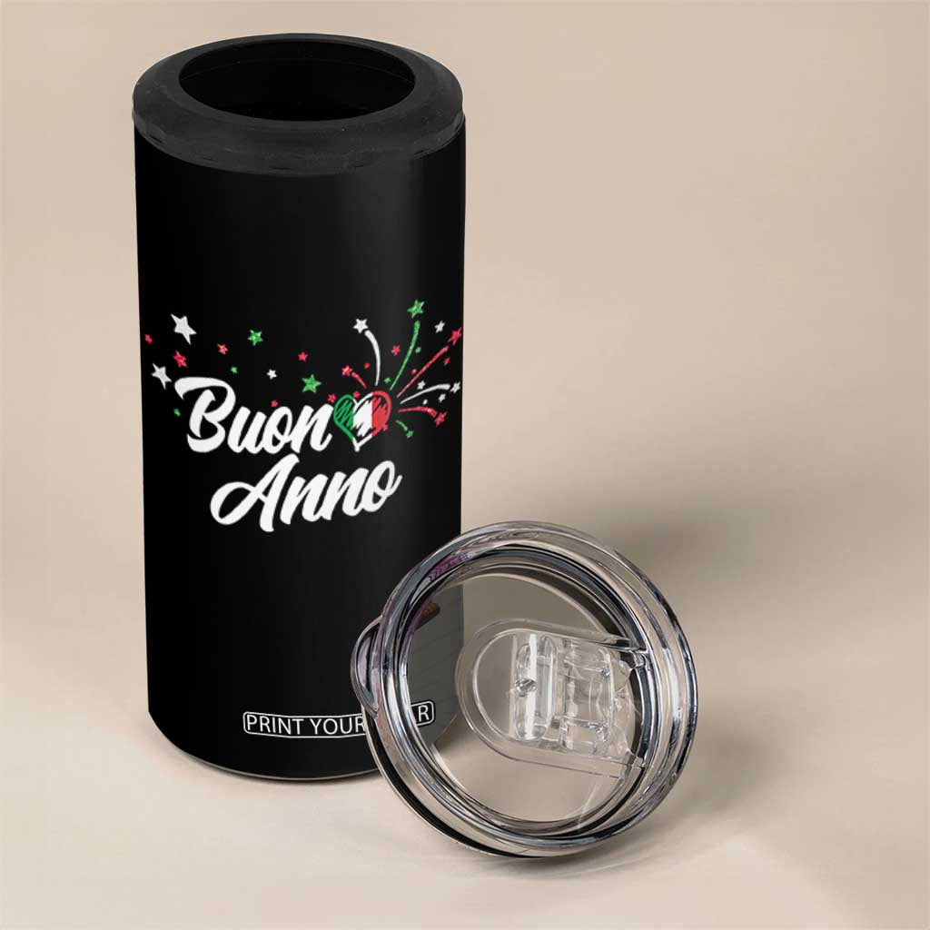 Funny Buon Anno Itlalian New Year 4 in 1 Can Cooler Tumbler Italy Heart TS11 Print Your Wear