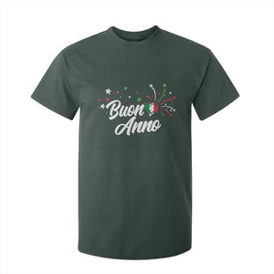 Funny Buon Anno Itlalian New Year T Shirt For Kid Italy Heart TS11 Dark Forest Green Print Your Wear