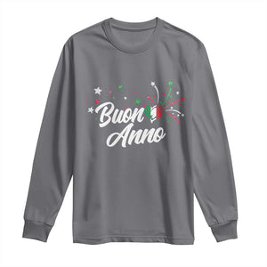 Funny Buon Anno Itlalian New Year Long Sleeve Shirt Italy Heart TS11 Charcoal Print Your Wear