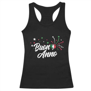 Funny Buon Anno Itlalian New Year Racerback Tank Top Italy Heart TS11 Black Print Your Wear