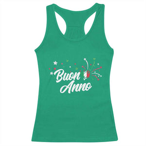 Funny Buon Anno Itlalian New Year Racerback Tank Top Italy Heart TS11 Irish Green Print Your Wear