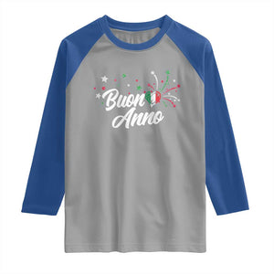Funny Buon Anno Itlalian New Year Raglan Shirt Italy Heart TS11 Sport Gray Royal Print Your Wear