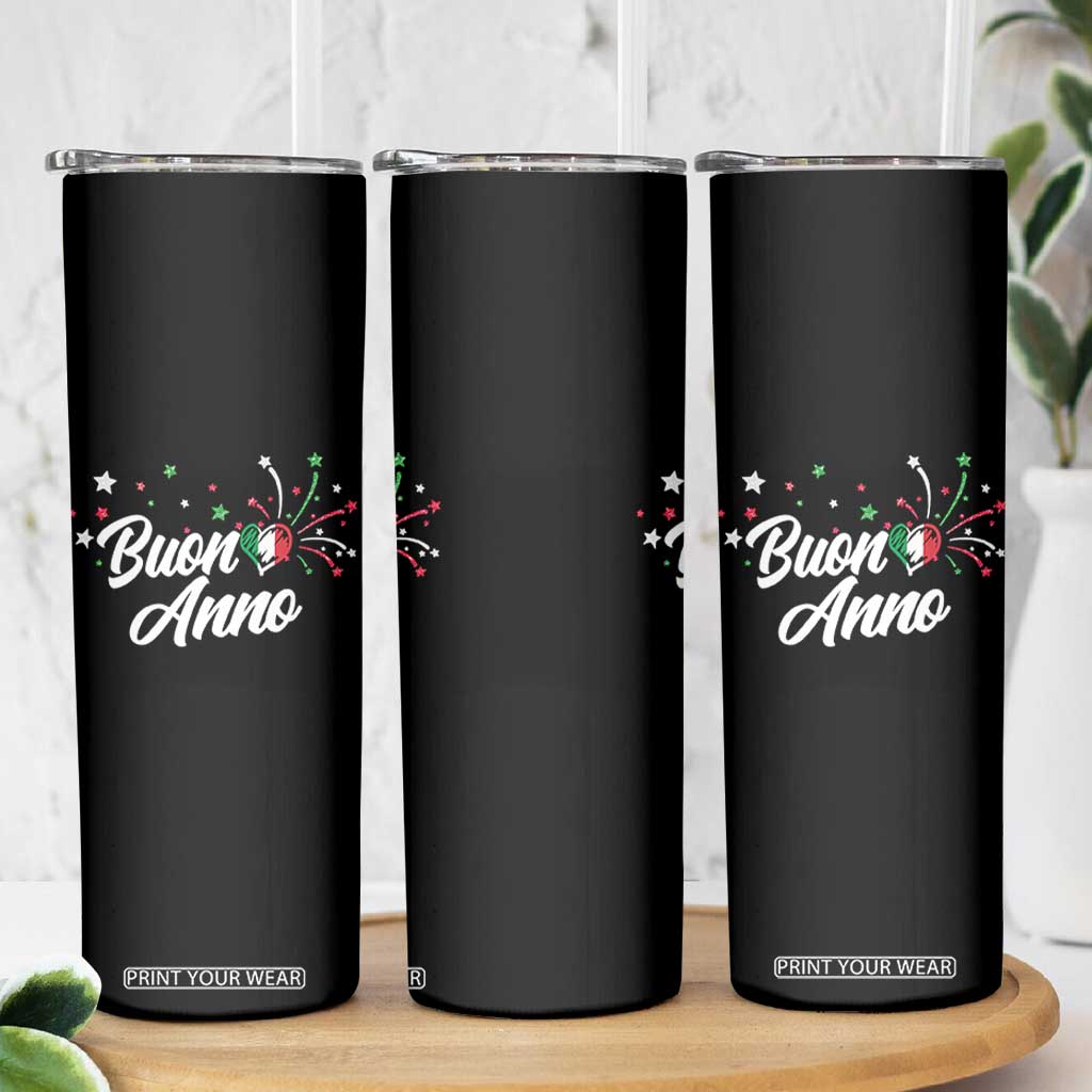 Funny Buon Anno Itlalian New Year Skinny Tumbler Italy Heart TS11 Print Your Wear