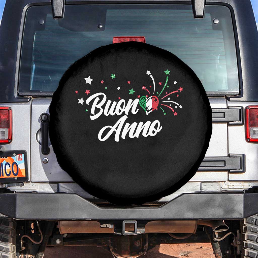 Funny Buon Anno Itlalian New Year Spare Tire Cover Italy Heart TS11 No hole Black Print Your Wear