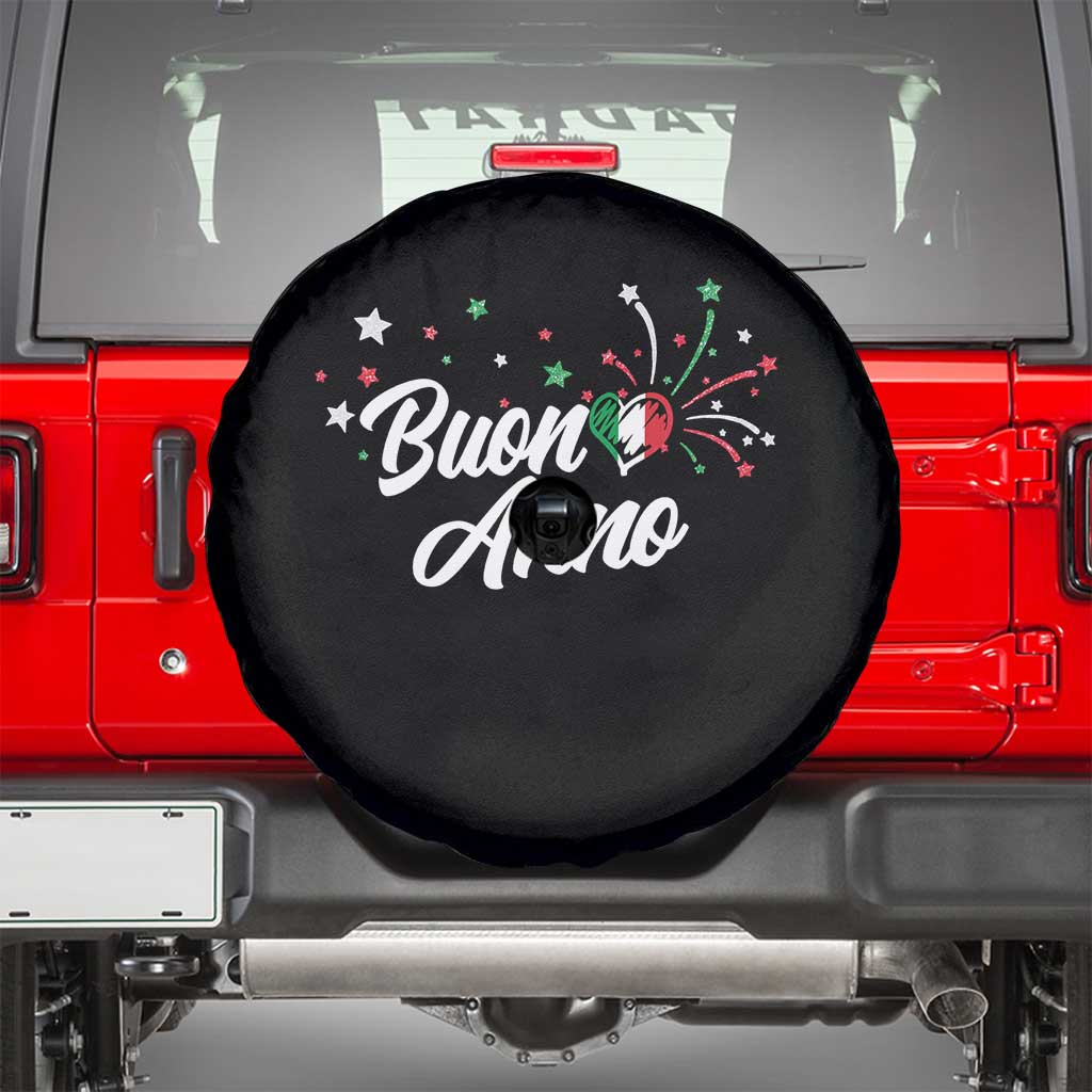 Funny Buon Anno Itlalian New Year Spare Tire Cover Italy Heart TS11 Black Print Your Wear