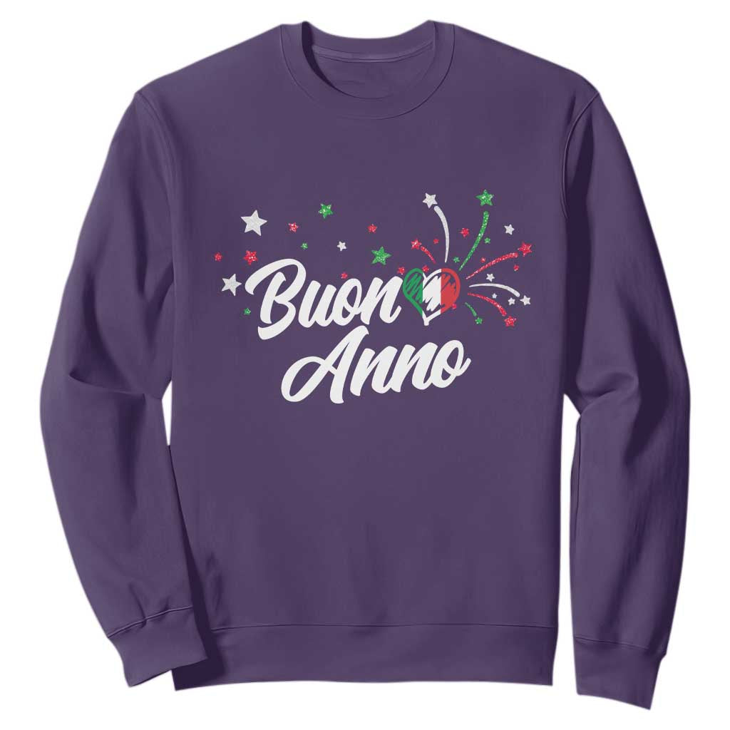 Funny Buon Anno Itlalian New Year Sweatshirt Italy Heart TS11 Purple Print Your Wear