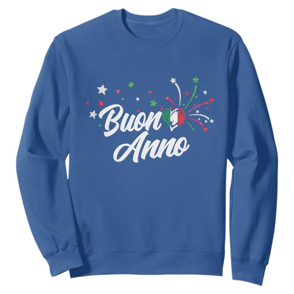 Funny Buon Anno Itlalian New Year Sweatshirt Italy Heart TS11 Royal Blue Print Your Wear