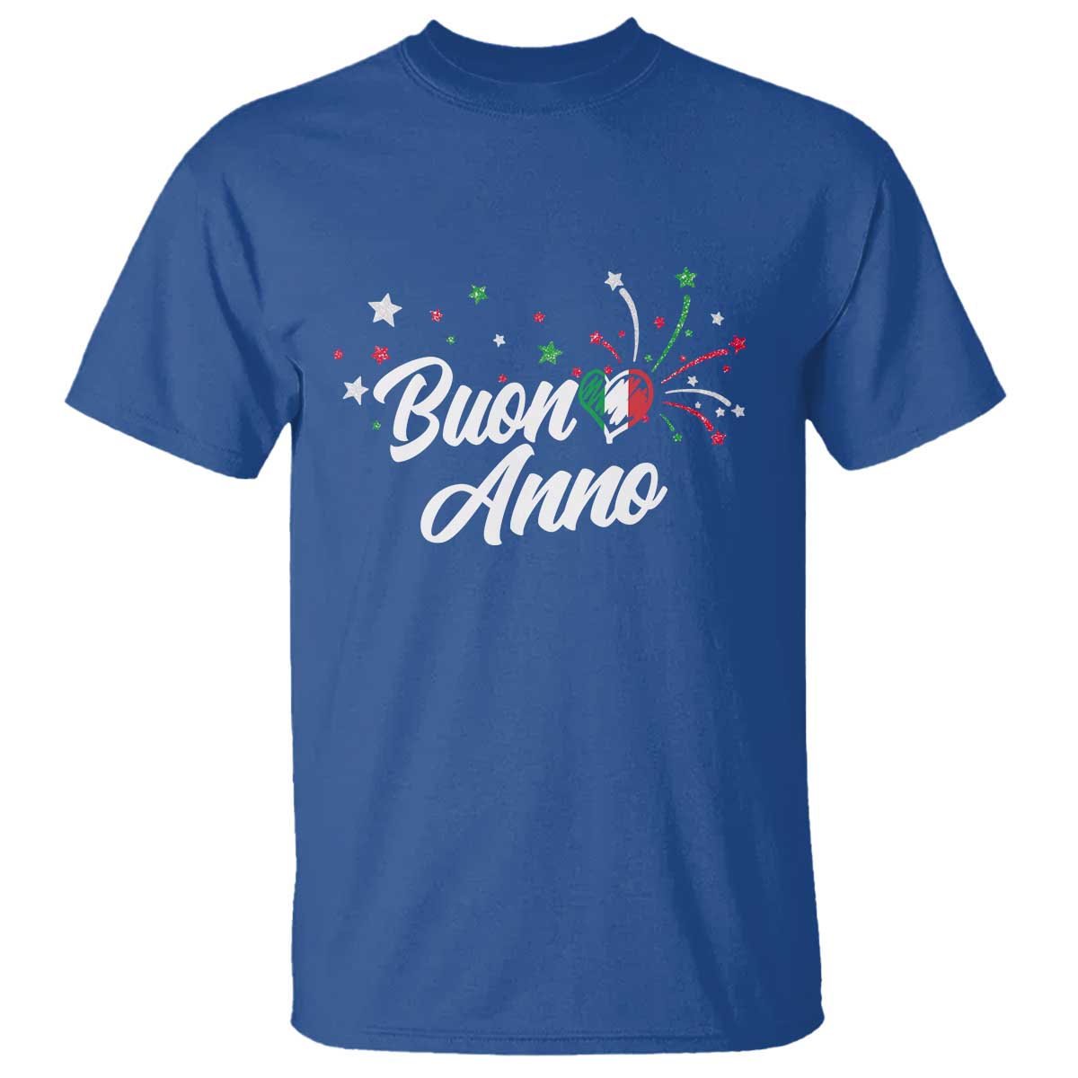 Funny Buon Anno Itlalian New Year T Shirt Italy Heart TS11 Royal Blue Print Your Wear