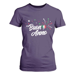 Funny Buon Anno Itlalian New Year T Shirt For Women Italy Heart TS11 Purple Print Your Wear