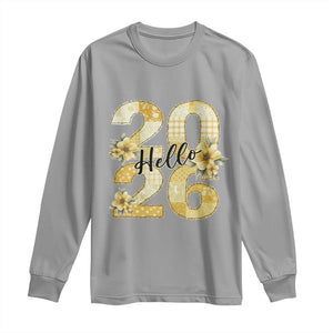 Hello New Year 2026 Vintage Floral Patchwork Quilt Long Sleeve Shirt TS11 Sport Gray Print Your Wear
