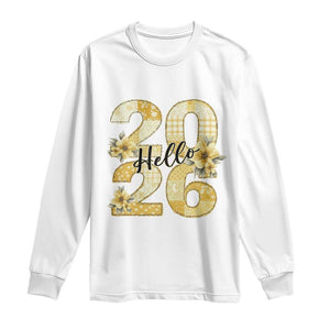 Hello New Year 2026 Vintage Floral Patchwork Quilt Long Sleeve Shirt TS11 White Print Your Wear