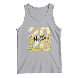 Hello New Year 2026 Vintage Floral Patchwork Quilt Tank Top TS11 Athletic Heather Print Your Wear