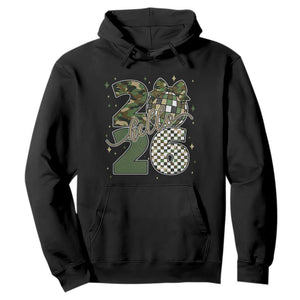 Camo Happy New Year Party 2026 Hoodie Camouflage Disco Ball TS11 Black Print Your Wear