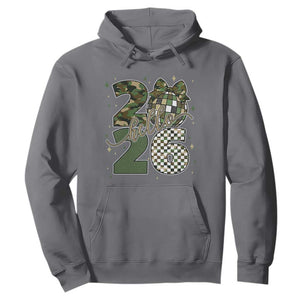 Camo Happy New Year Party 2026 Hoodie Camouflage Disco Ball TS11 Charcoal Print Your Wear