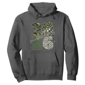 Camo Happy New Year Party 2026 Hoodie Camouflage Disco Ball TS11 Dark Heather Print Your Wear