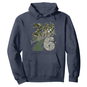 Camo Happy New Year Party 2026 Hoodie Camouflage Disco Ball TS11 Navy Print Your Wear