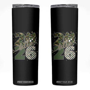 Camo Happy New Year Party 2026 Skinny Tumbler Camouflage Disco Ball TS11 Black Print Your Wear