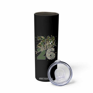 Camo Happy New Year Party 2026 Skinny Tumbler Camouflage Disco Ball TS11 Print Your Wear