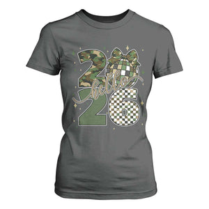 Camo Happy New Year Party 2026 T Shirt For Women Camouflage Disco Ball TS11 Dark Heather Print Your Wear