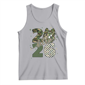Camo Happy New Year Party 2026 Tank Top Camouflage Disco Ball TS11 Athletic Heather Print Your Wear