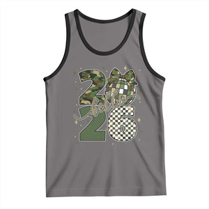Camo Happy New Year Party 2026 Tank Top Camouflage Disco Ball TS11 Deep Heather Black Print Your Wear