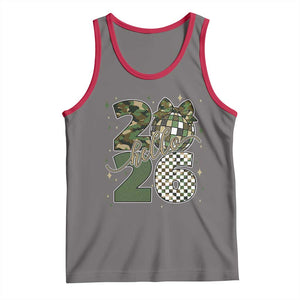 Camo Happy New Year Party 2026 Tank Top Camouflage Disco Ball TS11 Deep Heather Red Print Your Wear