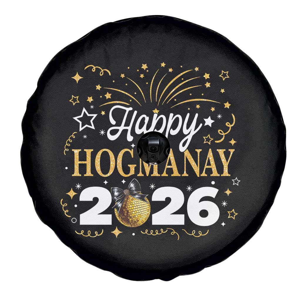 Scottish New Year 2026 Spare Tire Cover Happy Hogmanay NYE Party Faux Glitter Effect Printed TS11 Print Your Wear