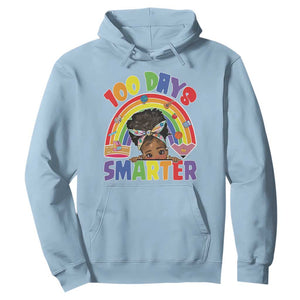 Funny 100 Days Smarter Afro African American Girl Hoodie TS11 Light Blue Print Your Wear