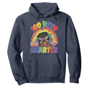 Funny 100 Days Smarter Afro African American Girl Hoodie TS11 Navy Print Your Wear
