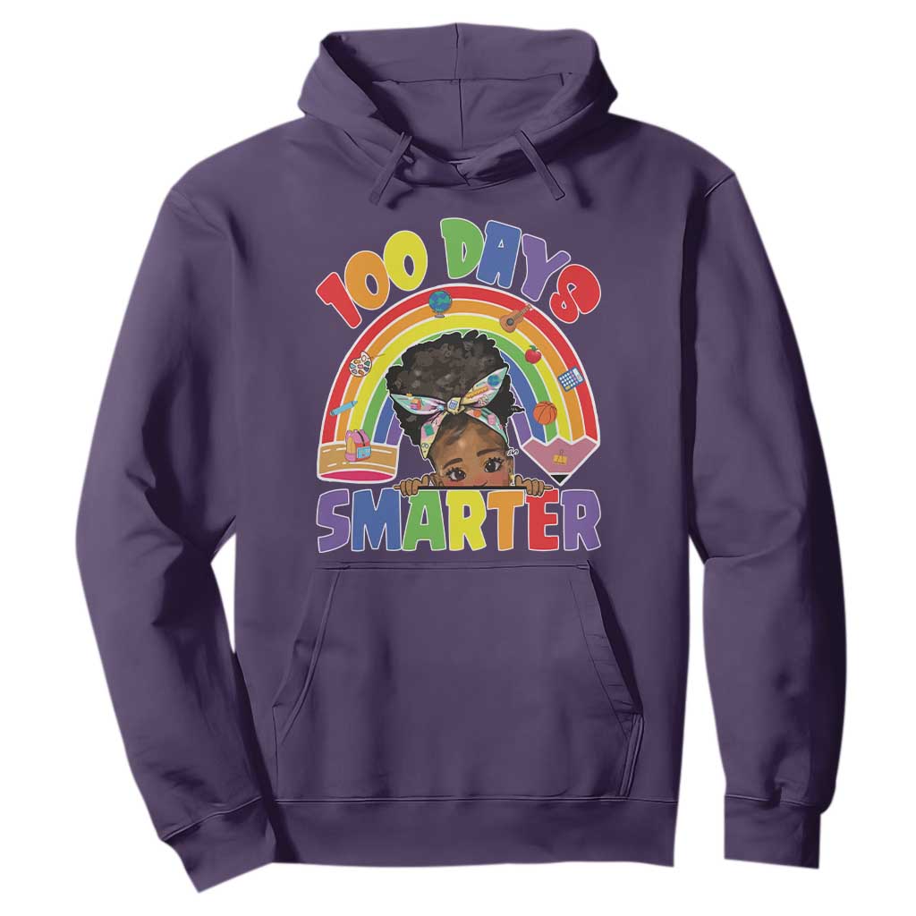 Funny 100 Days Smarter Afro African American Girl Hoodie TS11 Purple Print Your Wear