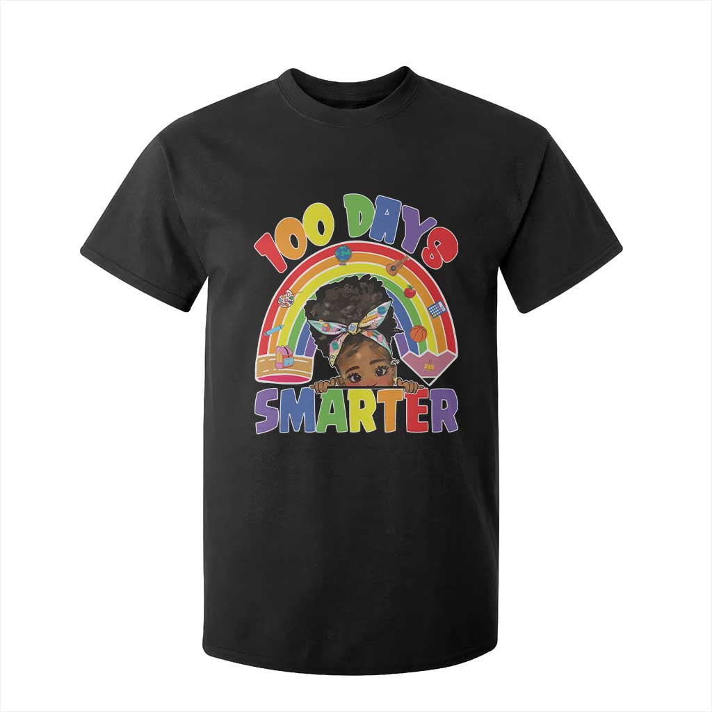 Funny 100 Days Smarter Afro African American Girl T Shirt For Kid TS11 Black Print Your Wear