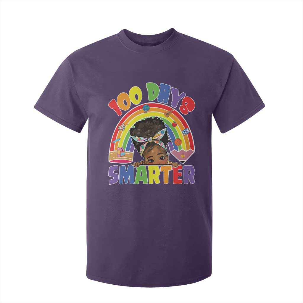 Funny 100 Days Smarter Afro African American Girl T Shirt For Kid TS11 Purple Print Your Wear