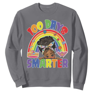 Funny 100 Days Smarter Afro African American Girl Sweatshirt TS11 Charcoal Print Your Wear