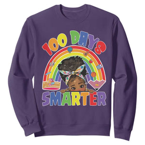 Funny 100 Days Smarter Afro African American Girl Sweatshirt TS11 Purple Print Your Wear