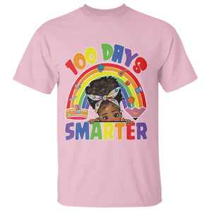 Funny 100 Days Smarter Afro African American Girl T Shirt TS11 Light Pink Print Your Wear