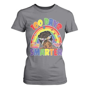 Funny 100 Days Smarter Afro African American Girl T Shirt For Women TS11 Charcoal Print Your Wear