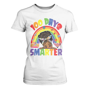 Funny 100 Days Smarter Afro African American Girl T Shirt For Women TS11 White Print Your Wear