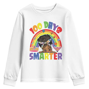 Funny 100 Days Smarter Afro African American Girl Youth Sweatshirt TS11 White Print Your Wear