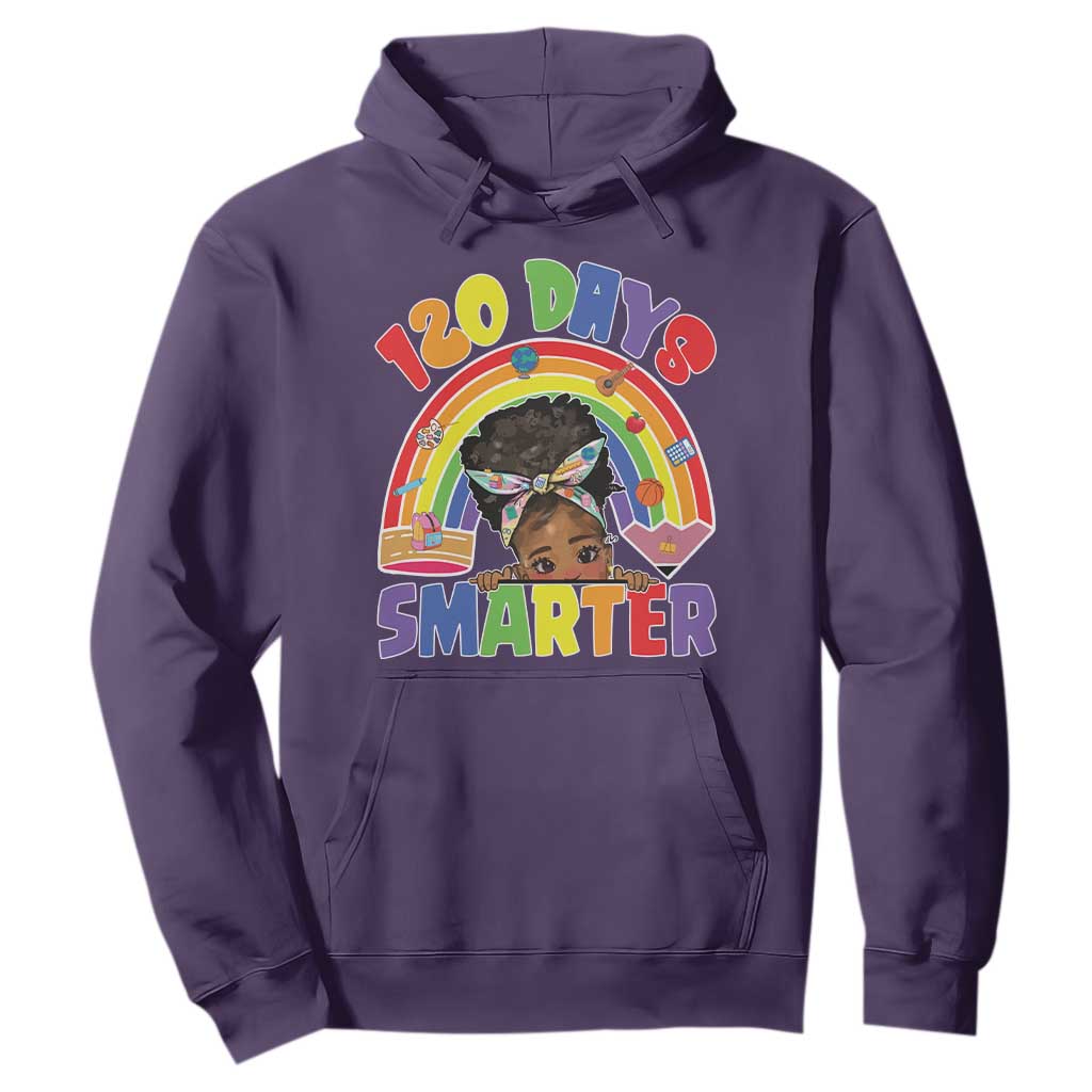 Funny 120 Days Smarter Afro African American Girl Hoodie TS11 Purple Print Your Wear